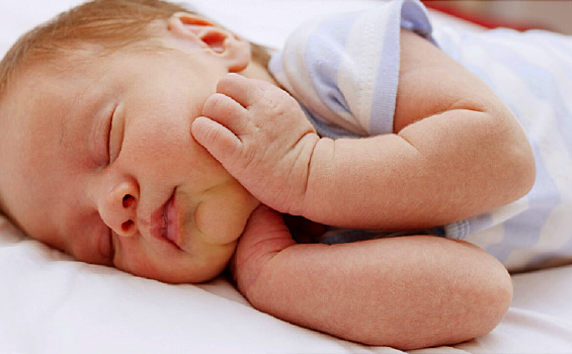 Newborn baby peacefully sleeping